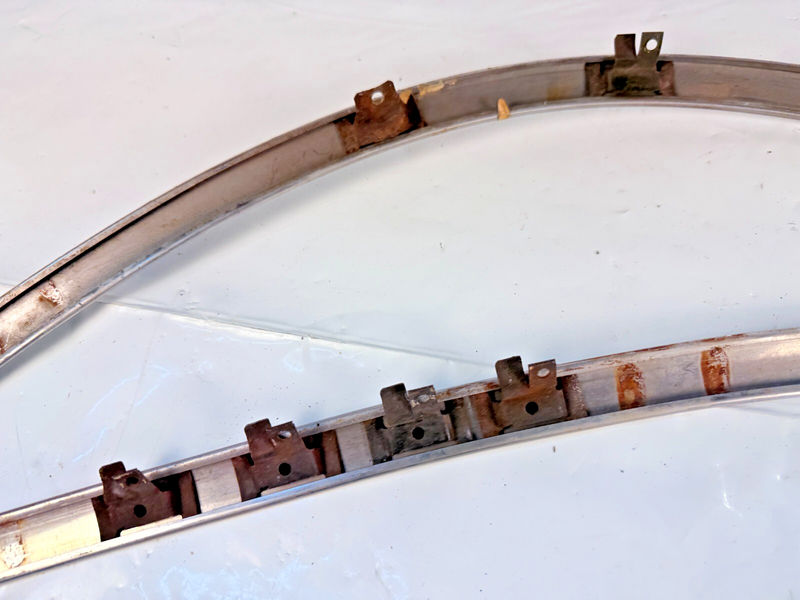 OEM 1959 1960 IMPALA PAIR LOWER WINDSHIELD TRIM MOULDINGS EL CAMINO S1-45