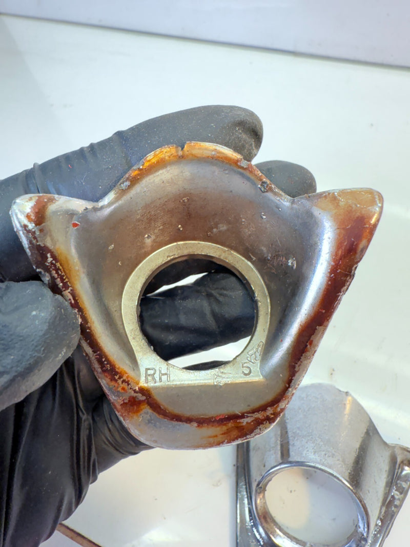 OEM 1960 Chevy Impala El Camino PAIR Chrome Windshield Wiper Escutcheon 60 B60-4