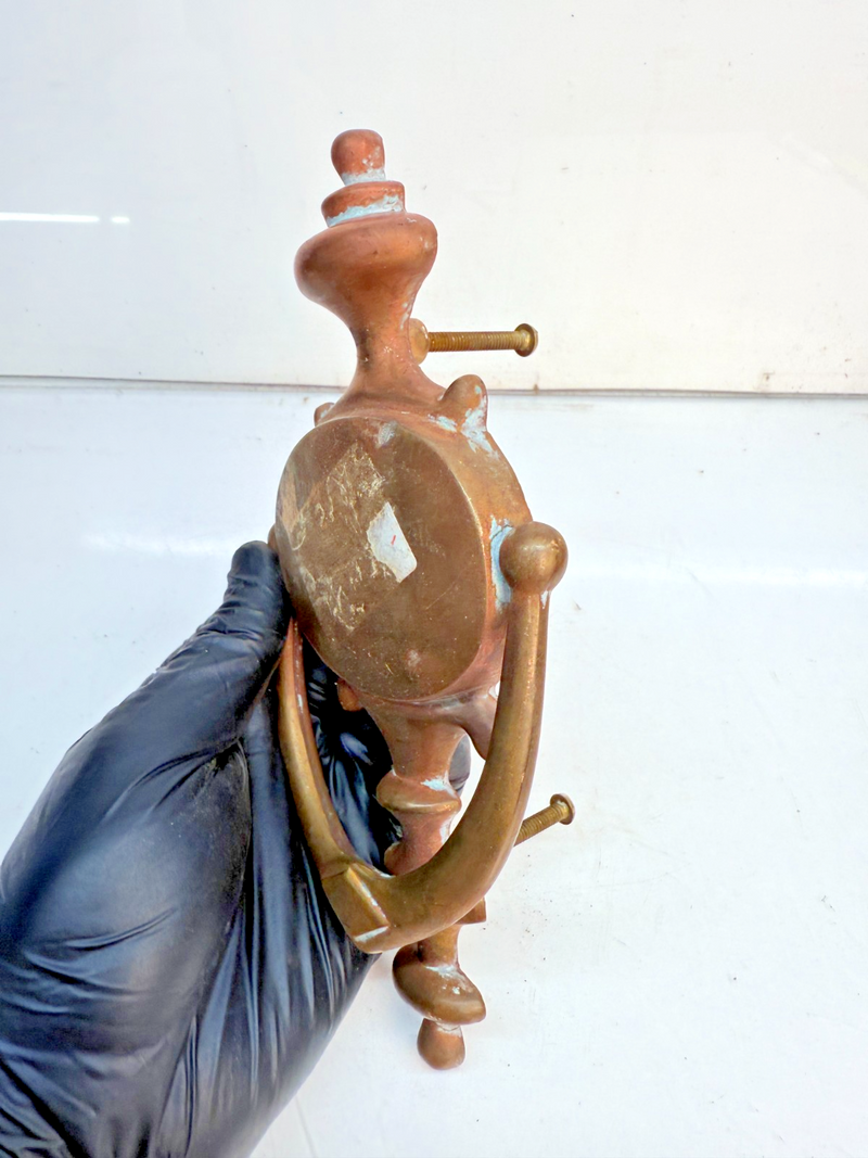 VINTAGE ANTIQUE BRASS TRADITIONAL DOOR KNOCKER 9" B68-15