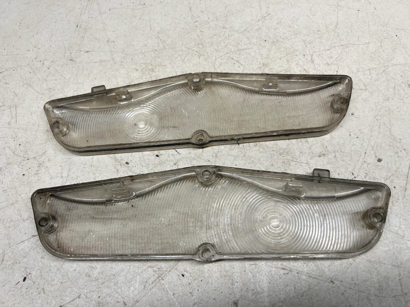 OEM 1962 62 Chevrolet Impala Parking Light Lamp Lens Pair Clear B21