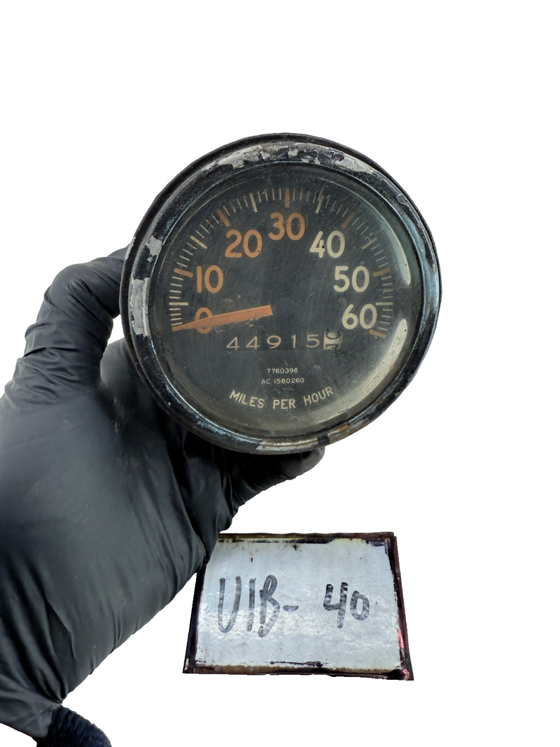 OEM WILLYS Jeep MB M38 M38A1 Speedometer 7760396 AC1580260 C38-40