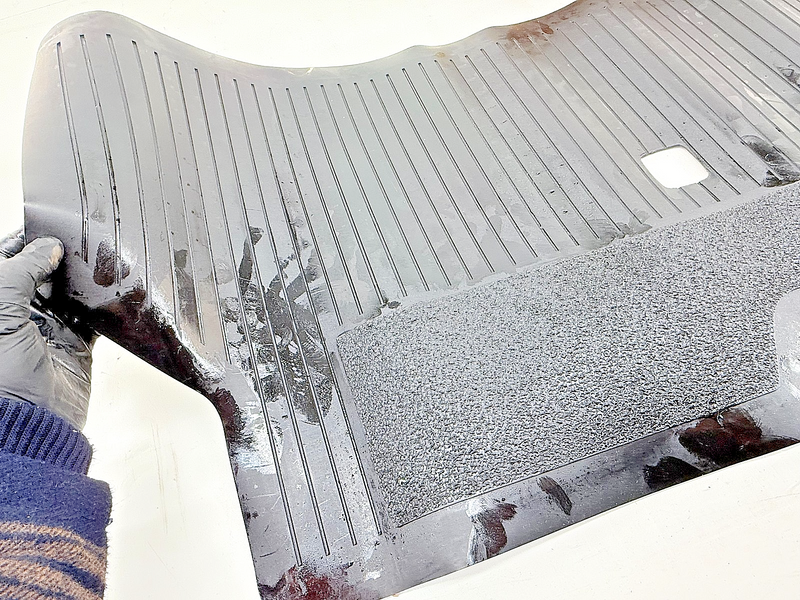 NOS 1965 FORD GALAXIE FALCON FAIRLANE 1-PIECE FULL REAR FLOOR MAT C5AZ-6313106-H