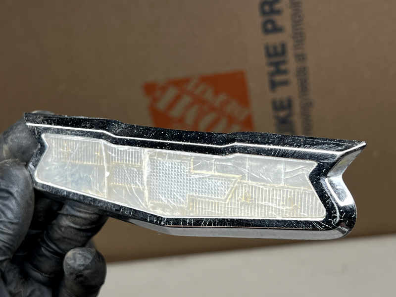 OEM 1960 Chevrolet Impala Chrome Trunk Emblem Trim V8 60 B24-2