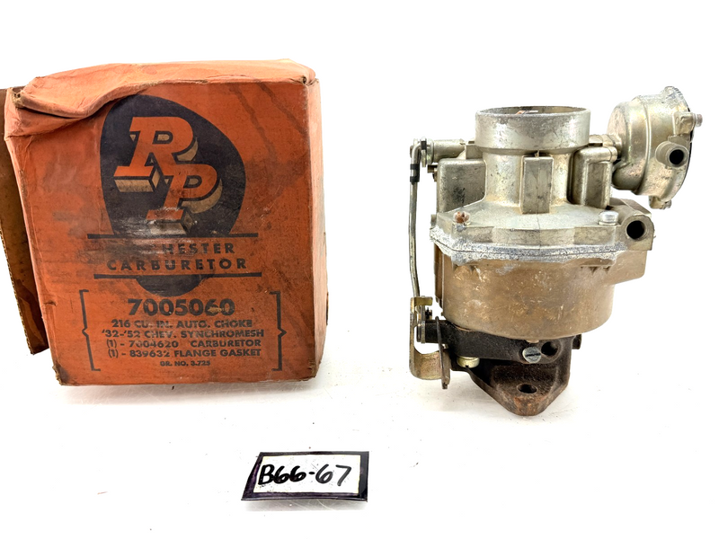 NOS 1932 - 1952 Chevy 216 Inline 6 Rochester BC 1-Barrel Carburetor GM 7005060