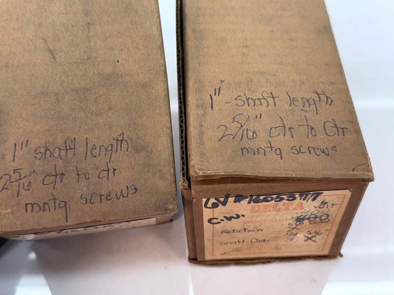 (1) NOS DELTA HEATER MOTOR 400 - ROTATION C.W - 5/16" SHAFT DIAMETER 6V C19-18