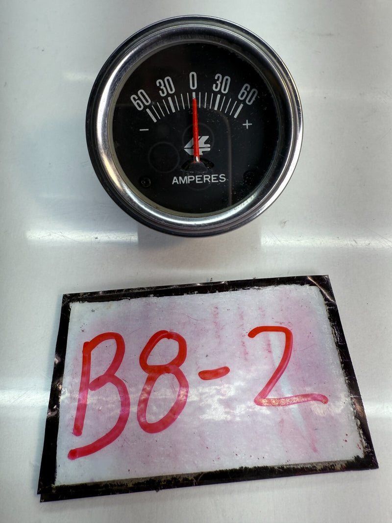 Vintage Amperes Amps Gauge Early Window Style Back Lit B8-2