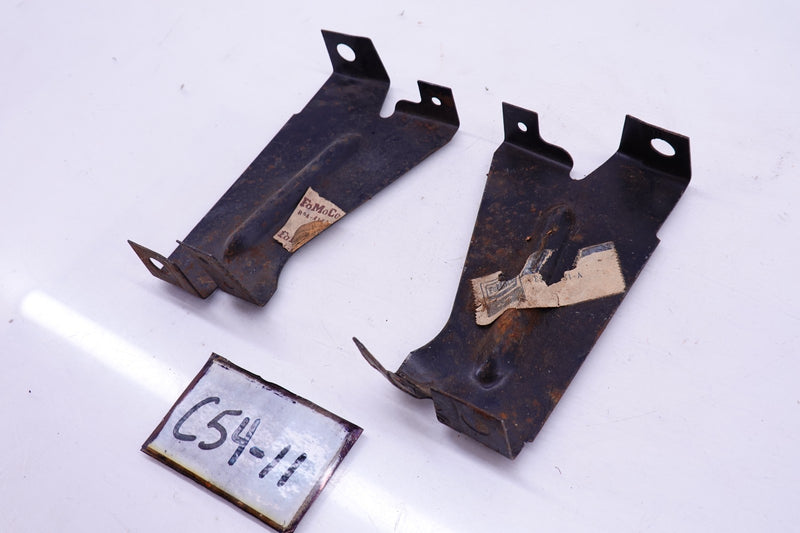 NOS 1959 FORD GALAXIE FAIRLANE PAIR GRILLE SUPPORT BRACKET B9A-8180-A C54-11
