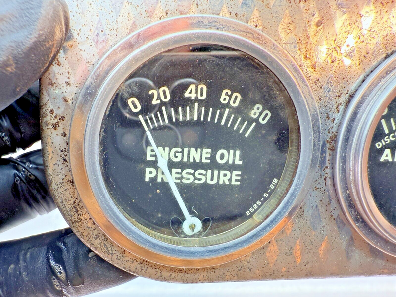 Stewart Warner 1930's - 1960's Dash Ampere & Oil Gauge Panel Rat Hot Rod C24-44