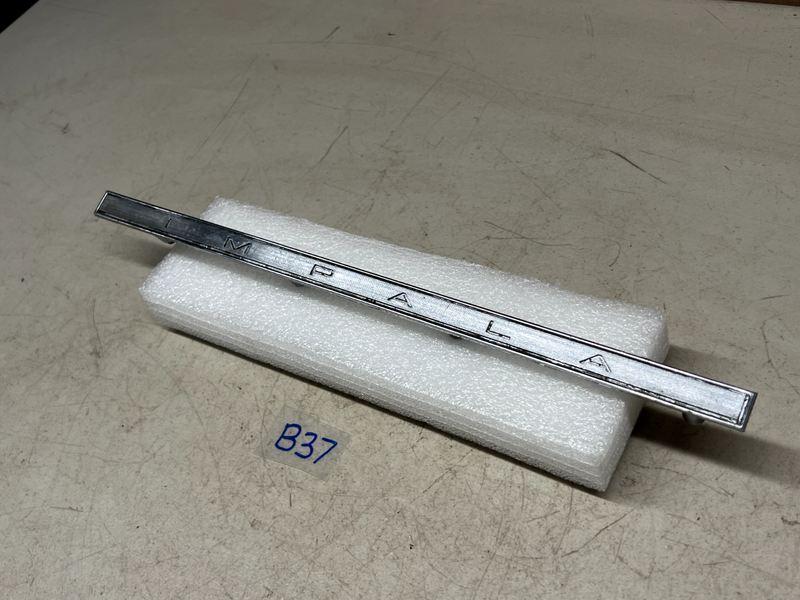 1965 Chevy Impala Glove Box Door Emblem OEM Nameplate Trim 3859551 65 B37-11