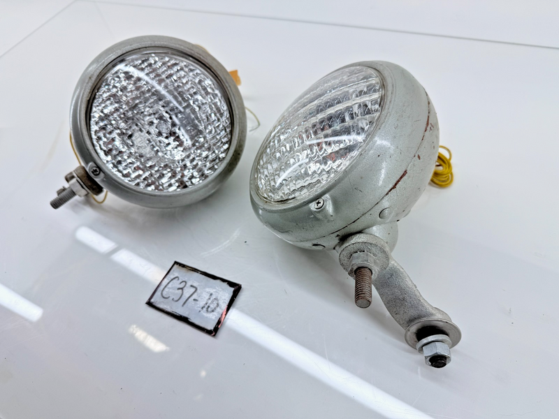 Vintage PAIR AUTO LAMP Model 10 / 600 Fog Lamp Driving Light HOT RAT ROD C37-10