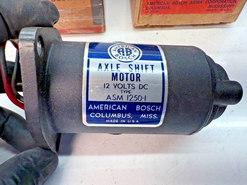 NOS AMERICAN BOSCH AXLE SHIFT MOTOR ASM 1250-1  12 VOLT C2-61