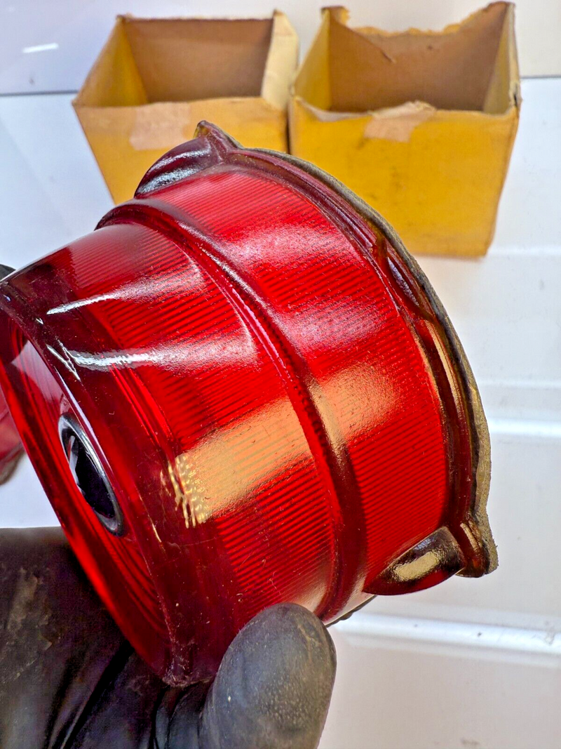 NOS OEM 1952 Ford Passenger Car Blue Dot Tail Light Lens 52 B13-27