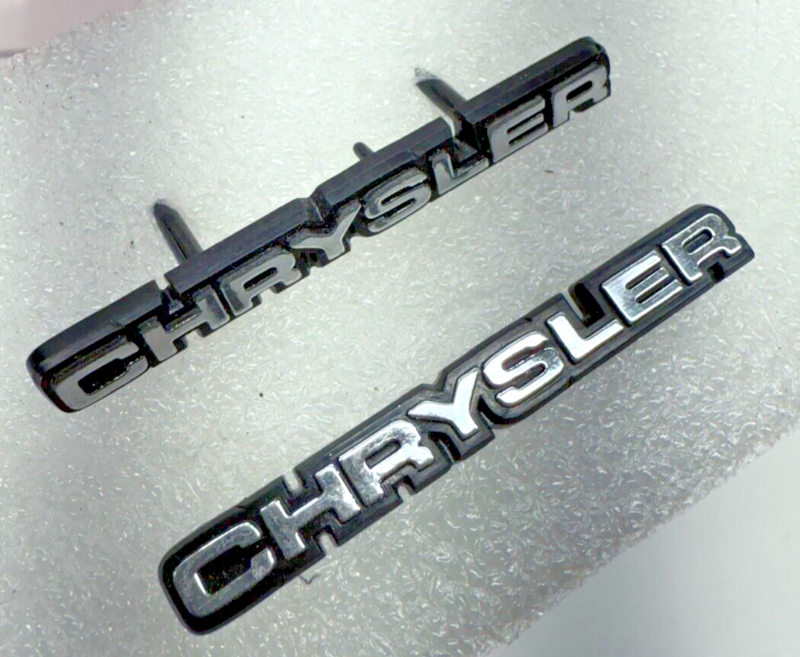 (1) VINTAGE NOS Chrysler 2 3/8" Dash Board Emblem Badge Logo Name B32-152