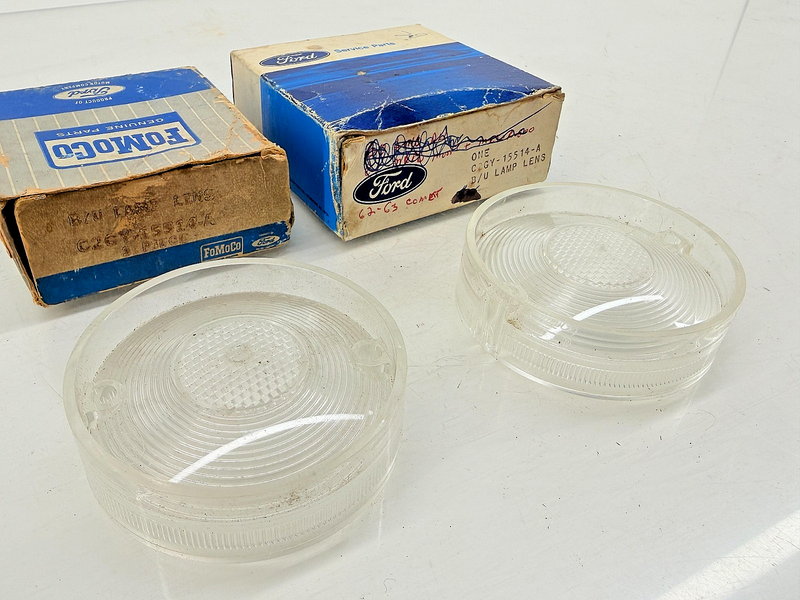 NOS 1962 1963 Mercury Comet PAIR S-22 Backup Taillight Lens C2GY-15514-A C57-59