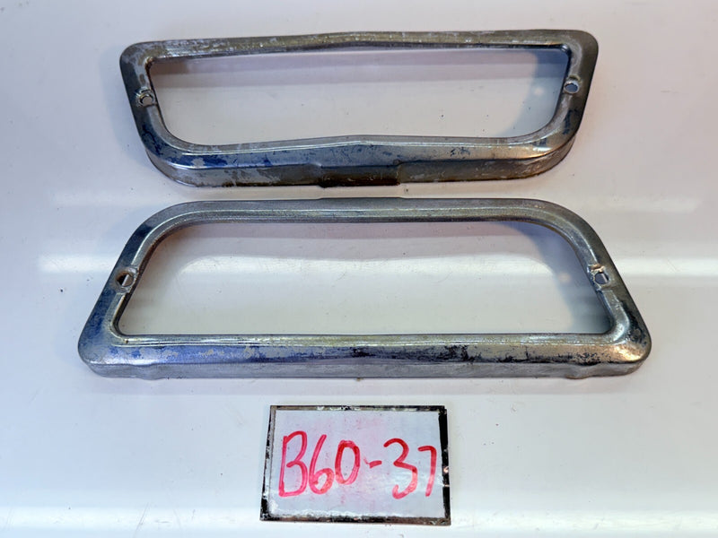 OEM 1960 Chevrolet Impala Parking Light Lamp Chrome Bezel Set 1853-39 60 B60-37