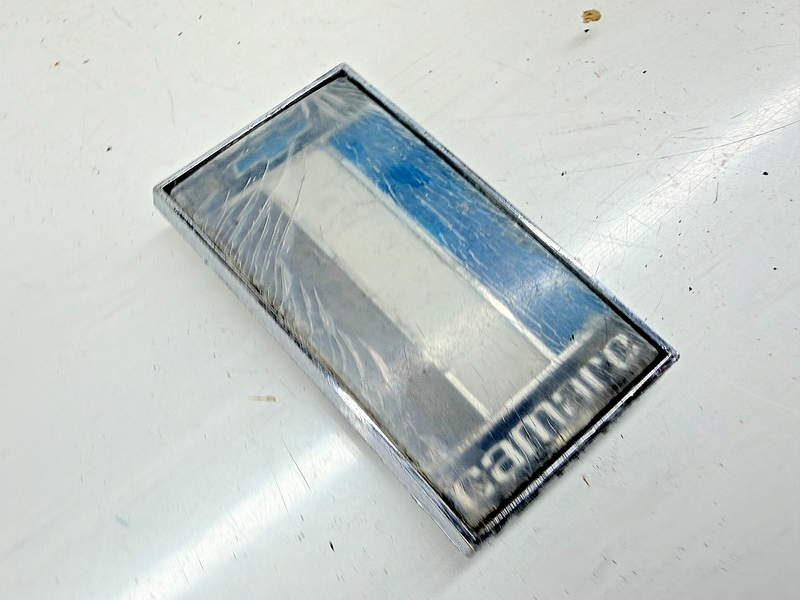 OEM 1975 1976 1977 Chevrolet Camaro Header Panel Trunk Emblem E9-24