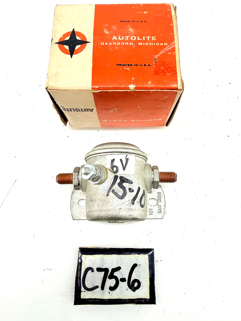NOS 1951 - 1955 Ford Lincoln Mercury Hudson Autolite Starter Solenoid  C75-6