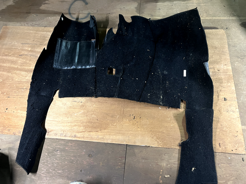 NOS 1955 1956 1957 Ford Thunderbird BLACK CARPET SET Floor Shift U1B-1