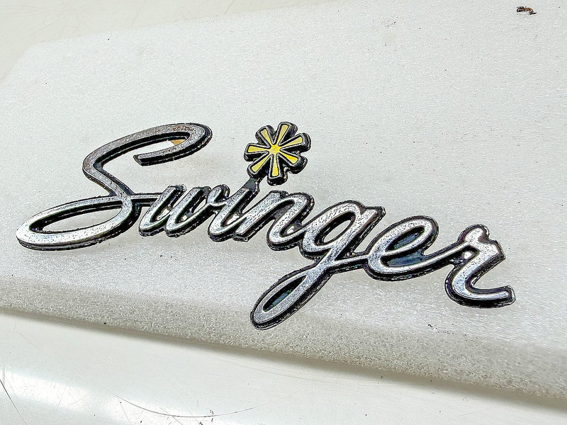 OEM 1970 - 1975 DODGE DART SWINGER TRUNK EMBLEM MOPAR 3446102 E10-40