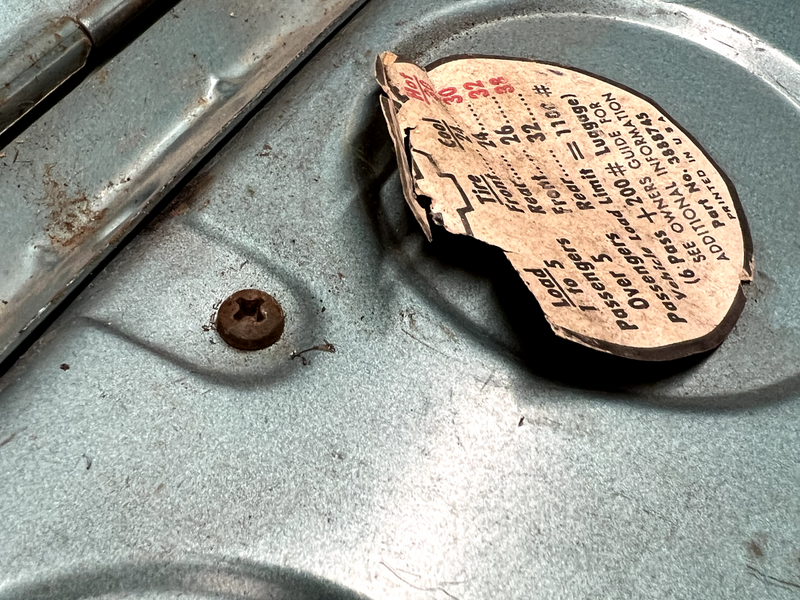 1965 1966 Chevy Impala Glove Box Door Hinge Emblem Belair glovebox 65 66 B36-1