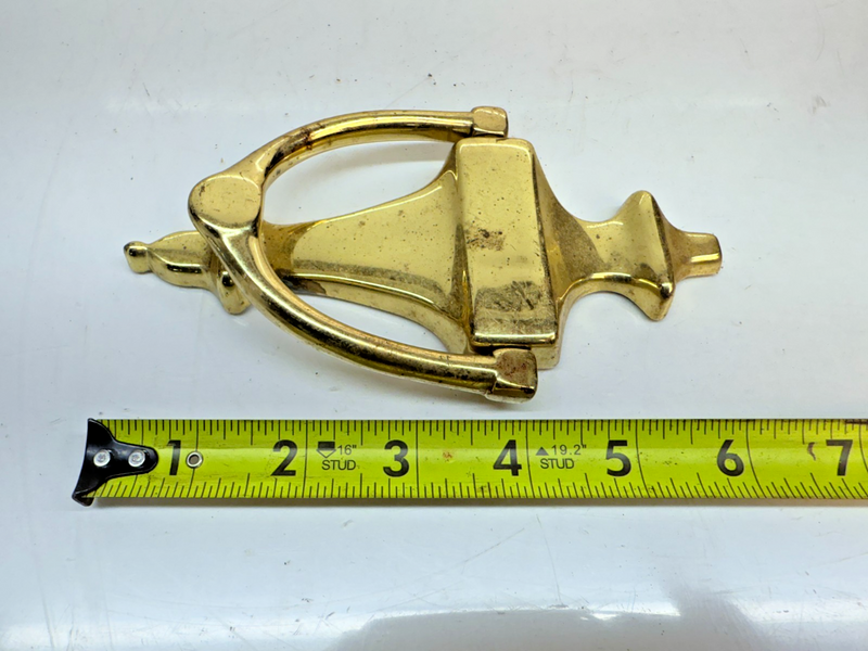 VINTAGE ANTIQUE BRASS TRADITIONAL DOOR KNOCKER 6" B68-18