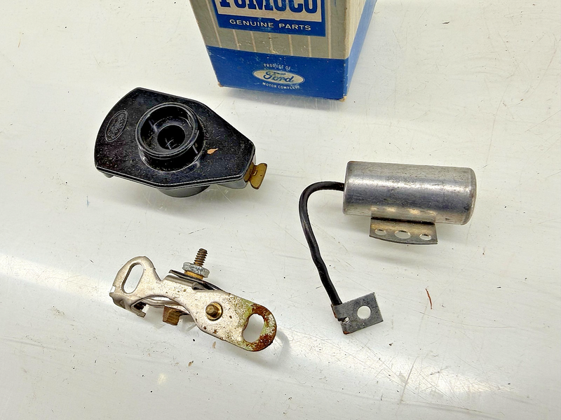 NOS 1949 - 1965 Ford Distributor Repair Kit Points Condenser A7A-12000-B C62-9