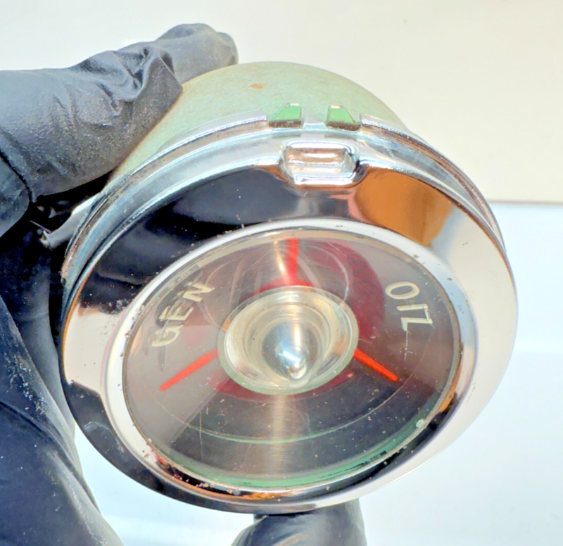 OEM Vintage 1959 1960 Chevy Impala El Camino Generator / Oil Gen Gauge 60 B44-22