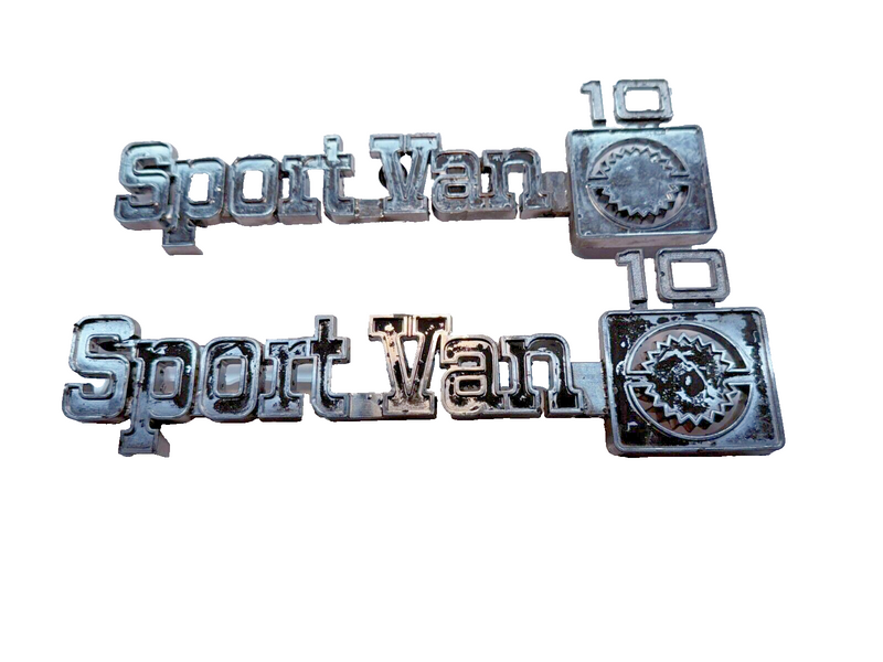 OEM 70s - 80s CHEVY Truck Sport Van 10 Emblem Badge 363583 Metal Chrome B32-72