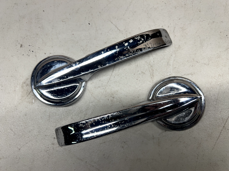 OEM PAIR OF FORD 55-63 THUNDERBIRD FAIRLANE GALAXIE INTERIOR DOOR HANDLE U1C-B8