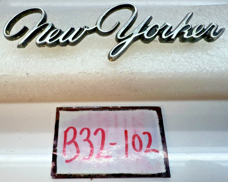 1970-71 Chrysler New Yorker 5.25 Inches Long Emblem Nameplate Badge  RAD B32-102