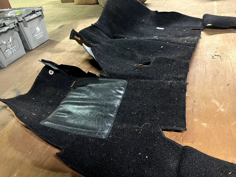 NOS 1955 1956 1957 Ford Thunderbird BLACK CARPET SET Floor Shift U1B-1