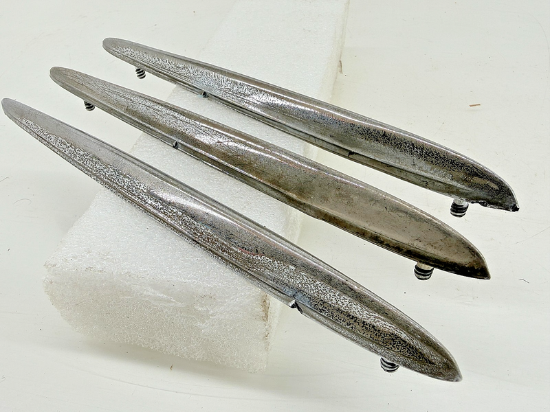(3) OEM 1963 Mercury Comet Rear Fender Spears Trim 221 260 Convertible C66-31