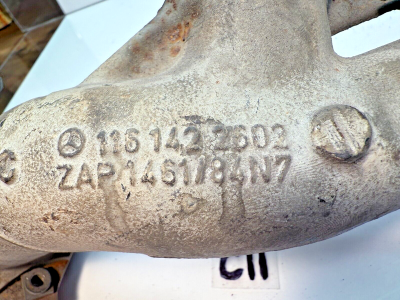 GENUINE OEM MERCEDES W126 86-91 420SEL EXHAUST MANIFOLD RIGHT 1161422602 C11-6